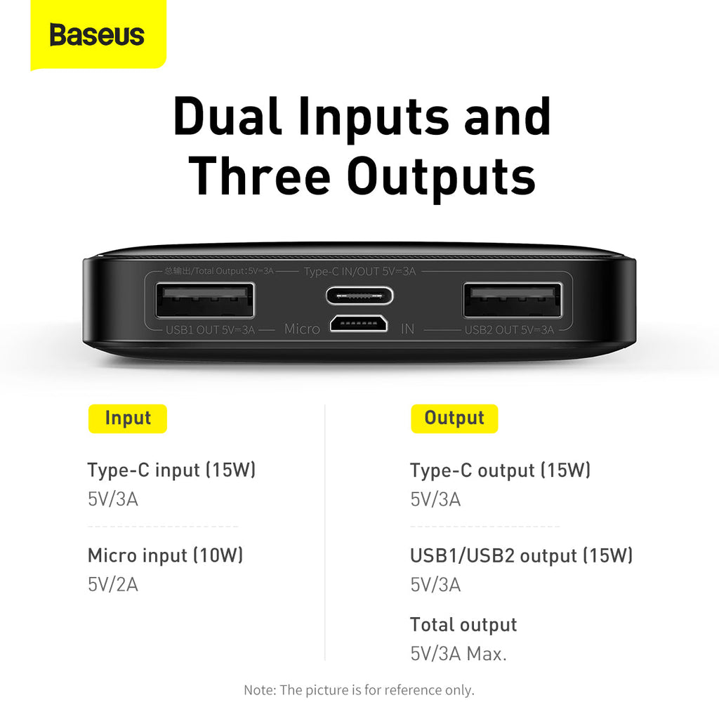 Baseus Bipow 15W Power Bank, 30,000mAh