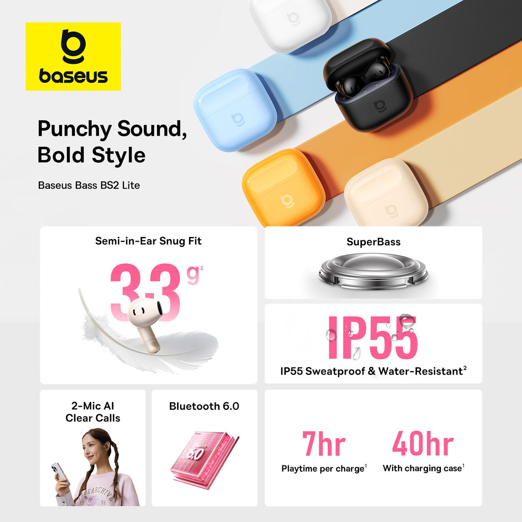Baseus BS2 Lite True Wireless Earbuds