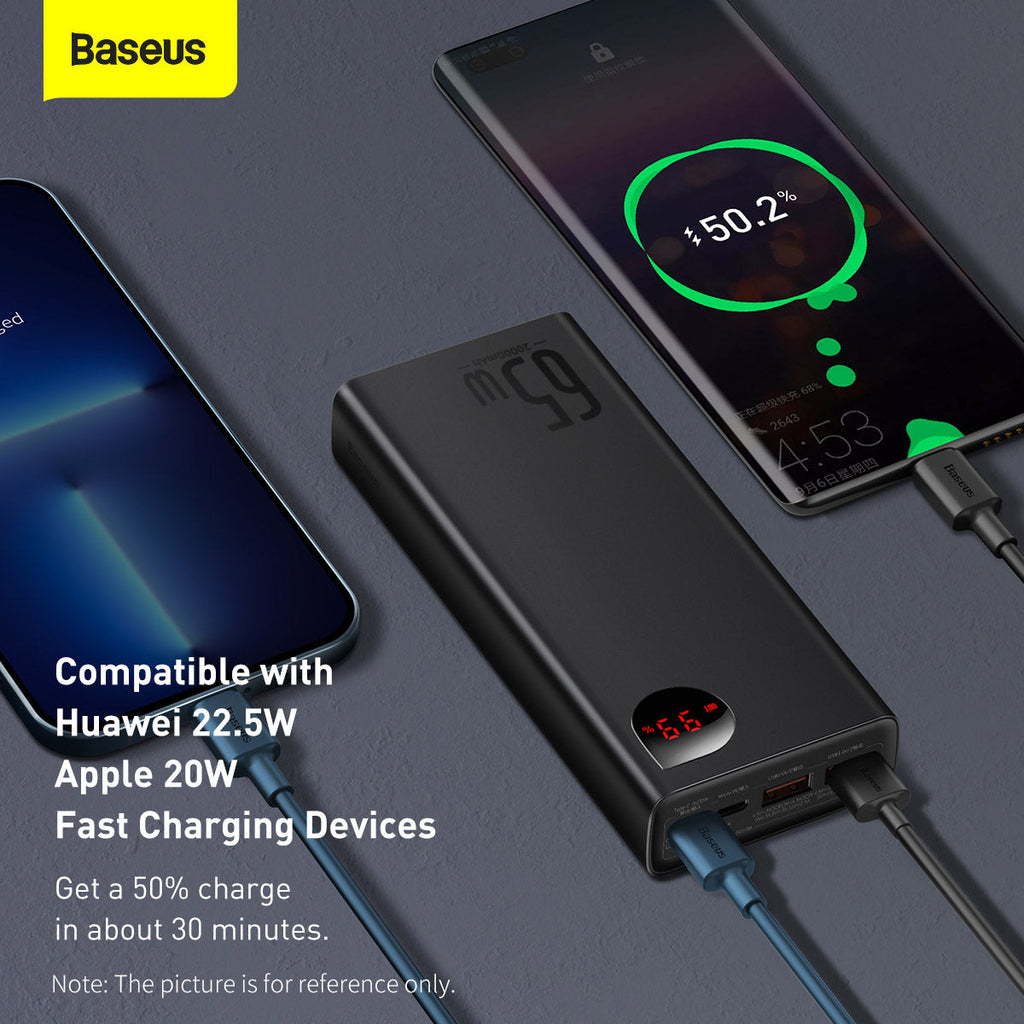 Baseus Adaman 65W Power Bank, 20,000mAh