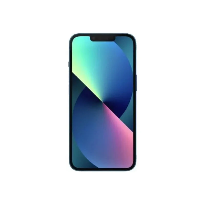 Blue iPhone 13 128GB in Starlight color from Oraxxi, showing the front screen with sleek design and vibrant display.