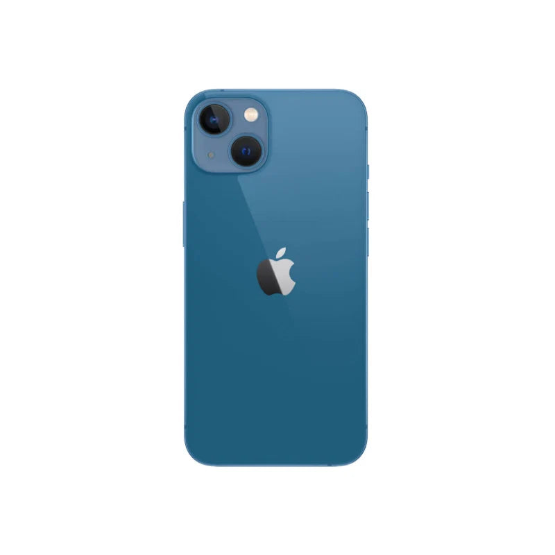 New Oraxxi iPhone 13 with 128GB storage in Starlight color, featuring a sleek blue front and rear view.