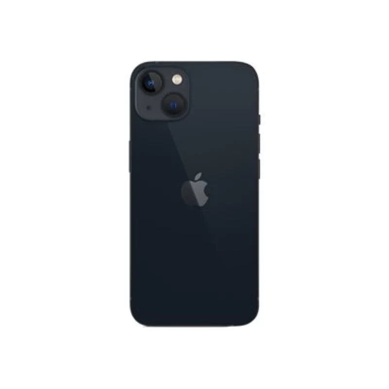 Oraxxi iPhone 13 128GB in Starlight color, front view showing sleek design and display with Midnight background.