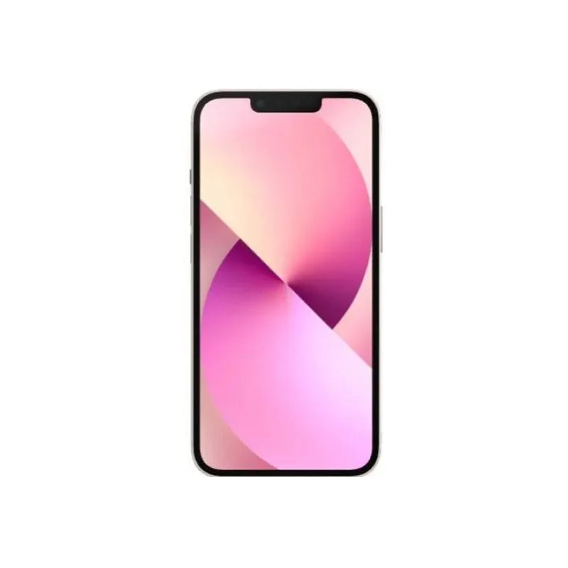Pink iPhone 13 with 128GB storage by Oraxxi, brand new, showing the front screen and sleek design.