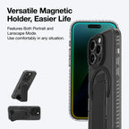 AmazingThing Titan Pro+ MagSafe case for iPhone 16 Pro and Max in black, showing sleek protective design with MagSafe compatibility.