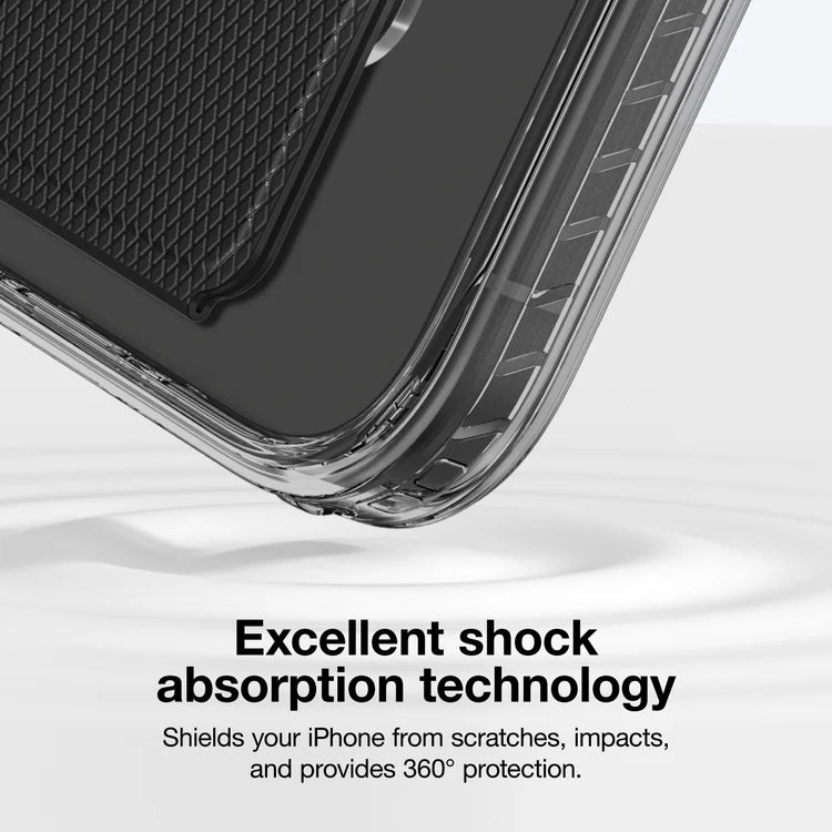 Black AmazingThing Titan Pro+ MagSafe case for iPhone 16 Pro and Pro Max, showing the sleek design and precise cutouts.