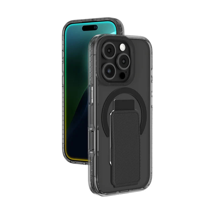 Black AmazingThing Titan Pro+ MagSafe case for iPhone 16 Pro and Pro Max, durable protective cover with MagSafe compatibility.