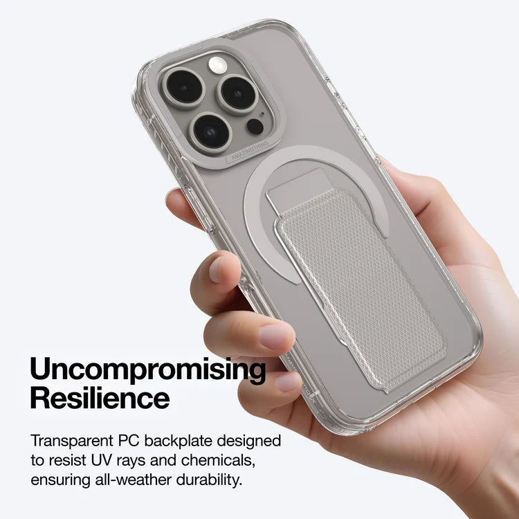 Black AmazingThing Titan Pro+ MagSafe case for iPhone 16 Pro and 16 Pro Max, featuring durable protection and precise cutouts.