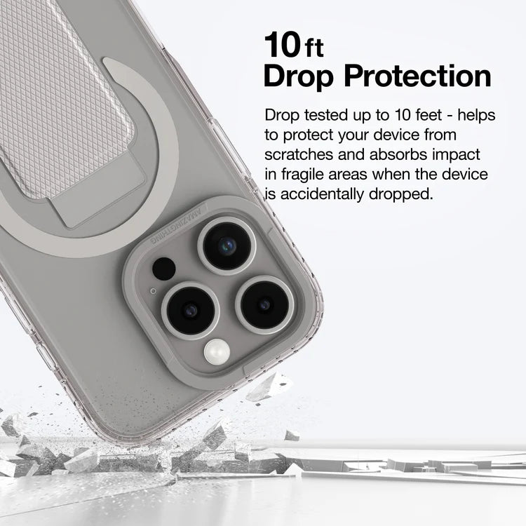 Black AmazingThing Titan Pro+ MagSafe case for iPhone 16 Pro and 16 Pro Max, protective and stylish phone cover.