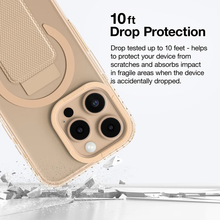 Black AmazingThing Titan Pro+ MagSafe case for iPhone 16 Pro and 16 Pro Max, showing the sleek protective design.