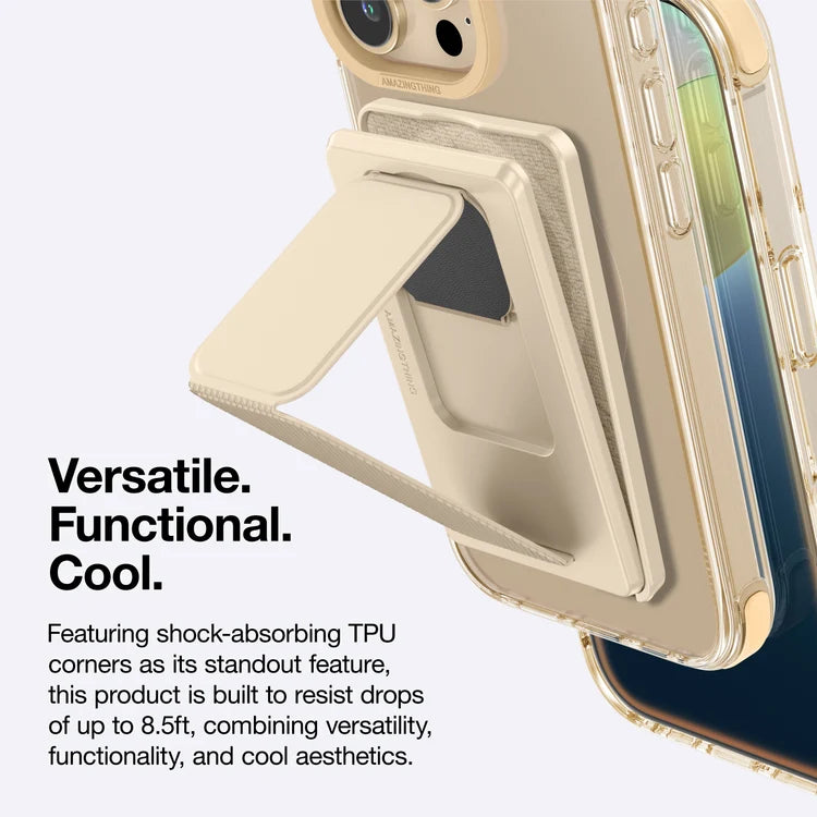 Gray AmazingThing Omni Adventure Kit iPhone 16 Pro MagSafe case with rugged design and precise cutouts for easy access and protection.