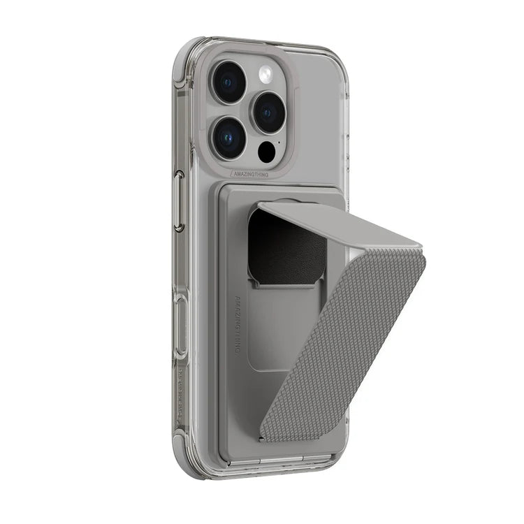 Gray AmazingThing Omni Adventure Kit iPhone 16 Pro MagSafe case with rugged design and secure magnetic attachment.