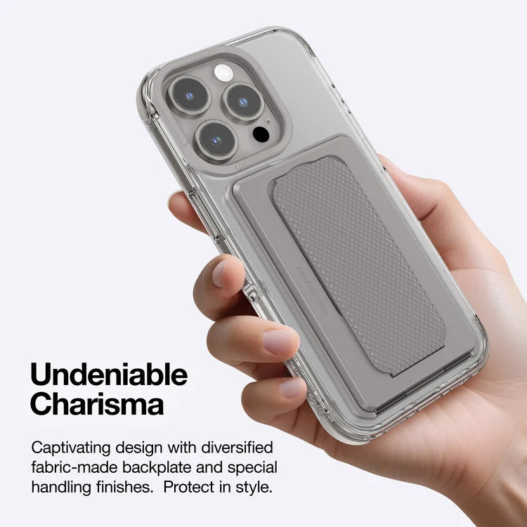 Gray AmazingThing Omni Adventure Kit iPhone 16 Pro MagSafe case with rugged design and precise cutouts for seamless fit.