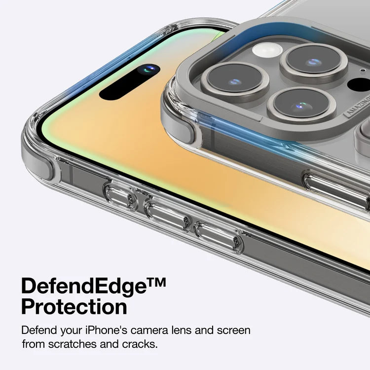Gray AmazingThing Omni Adventure Kit MagSafe case for iPhone 16 Pro and 16 Pro Max, showing the sleek protective design.