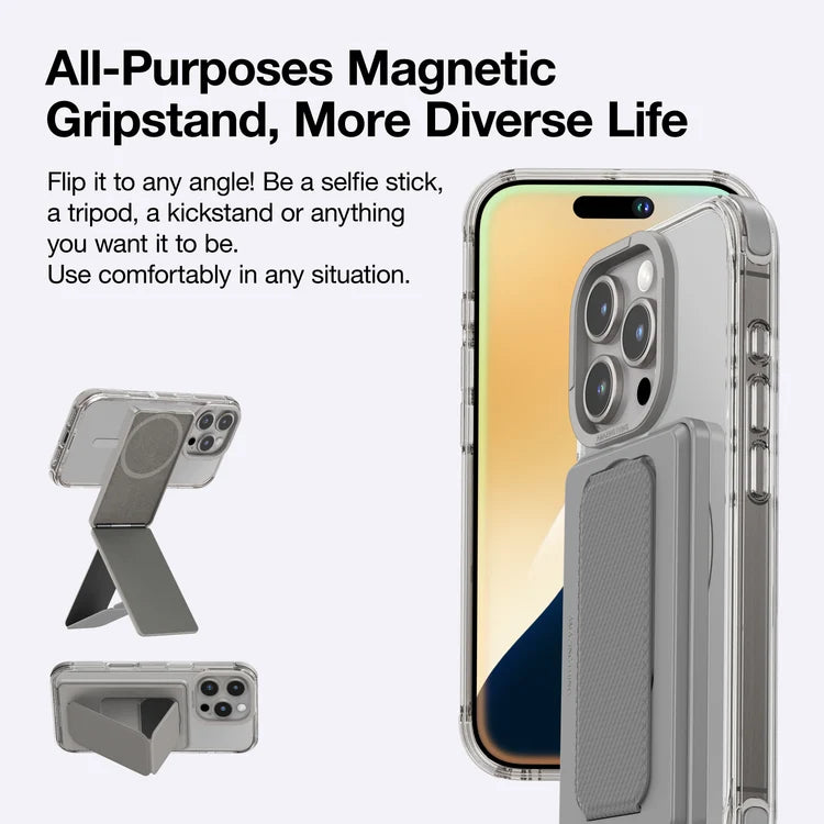 AmazingThing Omni Adventure Kit iPhone 16 Pro MagSafe case in gray, durable protective cover for iPhone 16 Pro and Pro Max.