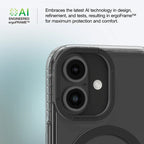 Black AmazingThing Titan Pro+ MagSafe case on iPhone 16 and 16 Plus, showcasing durable protection and magnetic alignment.