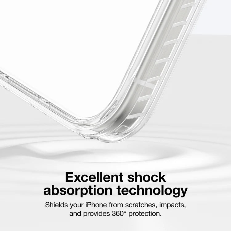 Clear AmazingThing Titan Pro Mag iPhone 16 / 16 Plus case showing slim design and magnetic attachment for iPhone protection