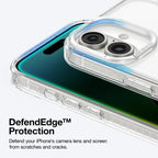 Clear AmazingThing Titan Pro Mag iPhone 16 / 16 Plus case, slim protective design with magnetic compatibility, transparent back