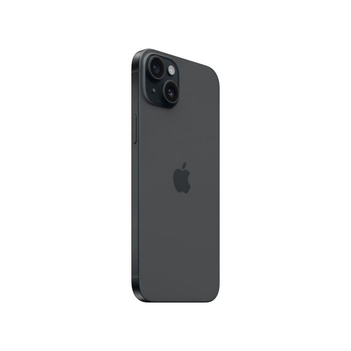 Black Apple iPhone 15 with 128GB storage, showing the sleek front and back design of the latest smartphone model.
