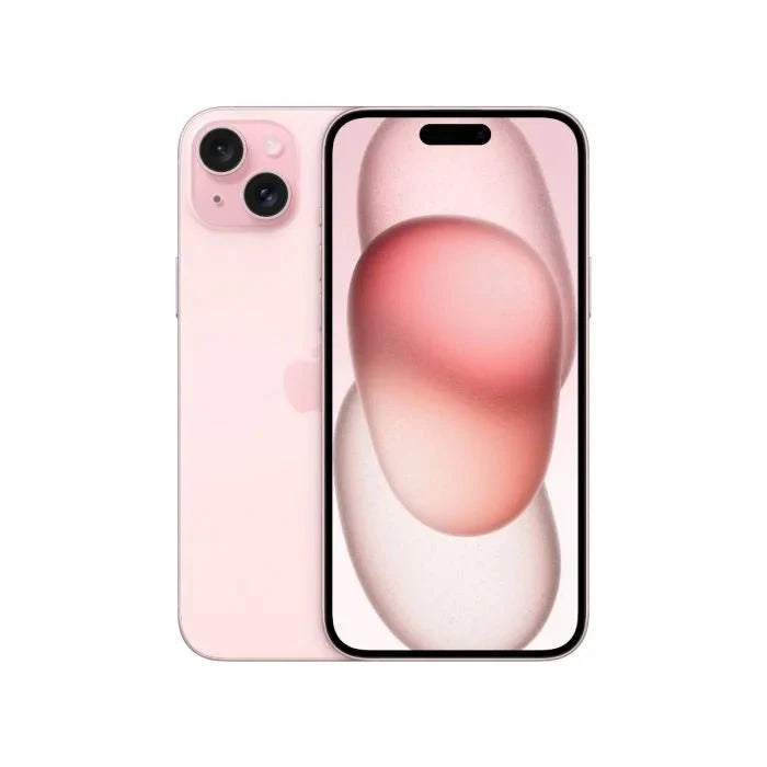 Black Apple iPhone 15 with 128GB storage, showing its sleek front display and modern design.