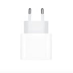 Apple 20W USB-C Power Adapter shown with compact design and USB-C port for fast charging devices.