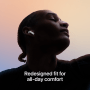 Wireless Apple AirPods 4 earbuds with charging case, featuring sleek design and built-in microphones for clear audio.