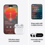 Apple AirPods 4 wireless earbuds with charging case, featuring sleek design and high-quality sound, shown in a close-up image.