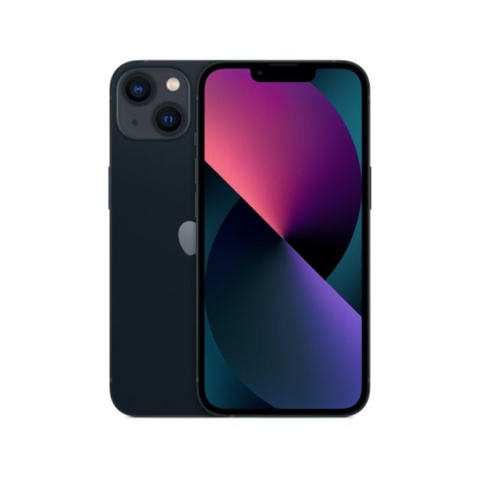 Apple iPhone 13 smartphone with sleek design, featuring a large display and dual-camera system in a modern, minimalist style.
