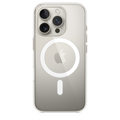 Clear Apple iPhone 16 Pro MagSafe case showing transparent design and snug fit on the phone.