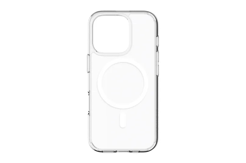 Clear Body Glove Magnetic Ghost Case for iPhone 16 Pro, slim protective phone case with magnetic feature and transparent design.
