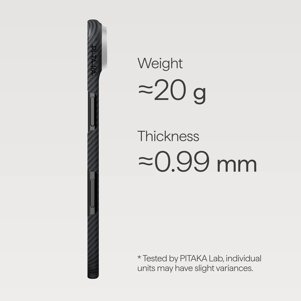 PITAKA Edge Shield Case | iPhone 17 Air | Black/Grey