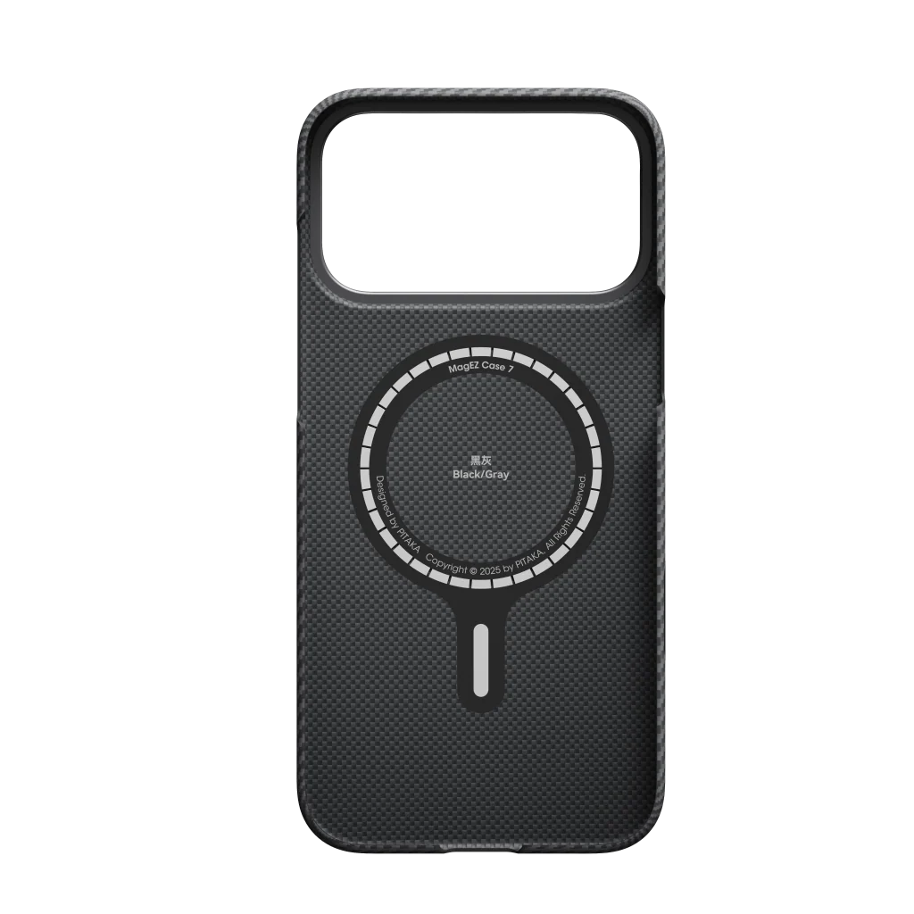 PITAKA Edge MagSafe Case | iPhone 17 Pro Max | Black/Grey