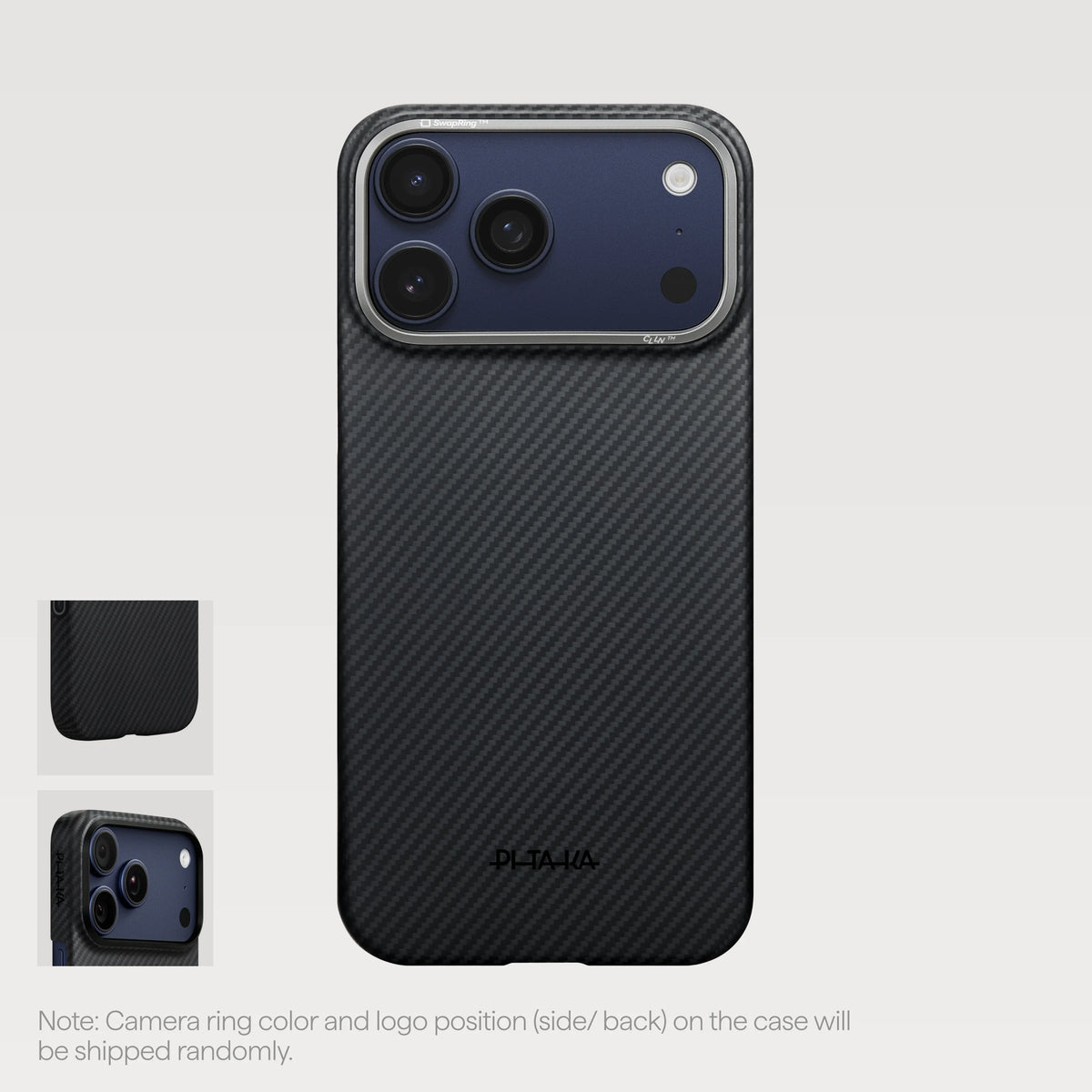 PITAKA Edge MagSafe Case | iPhone 17 Pro Max | Black/Grey