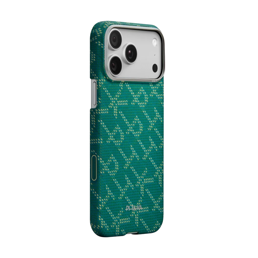 PITAKA Edge MagSafe Case | iPhone 17 Pro | Gold Green