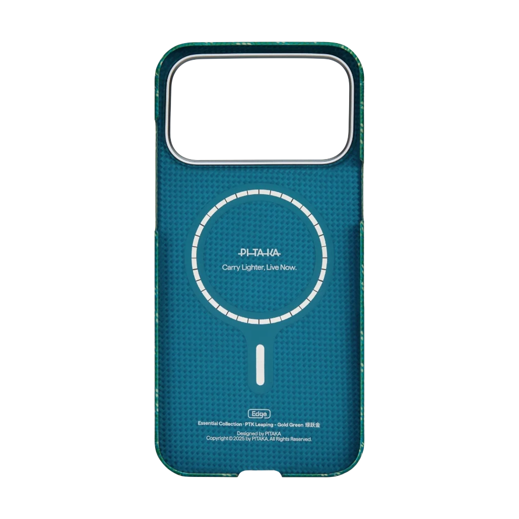 PITAKA Edge MagSafe Case | iPhone 17 Pro | Gold Green
