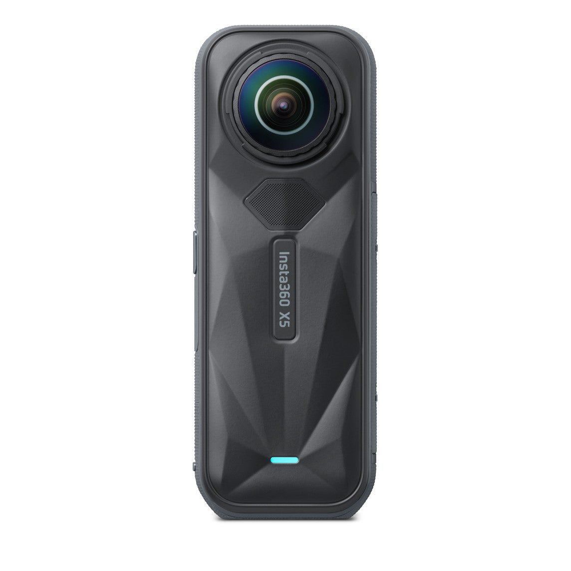 Insta360 X5 Standard Bundle 8K 360 action camera capturing panoramic footage, with accessories for immersive outdoor filming.