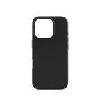 Black Moov soft touch MagSafe case for iPhone 16 Pro, showing the sleek, durable design with precise cutouts for buttons and camera.