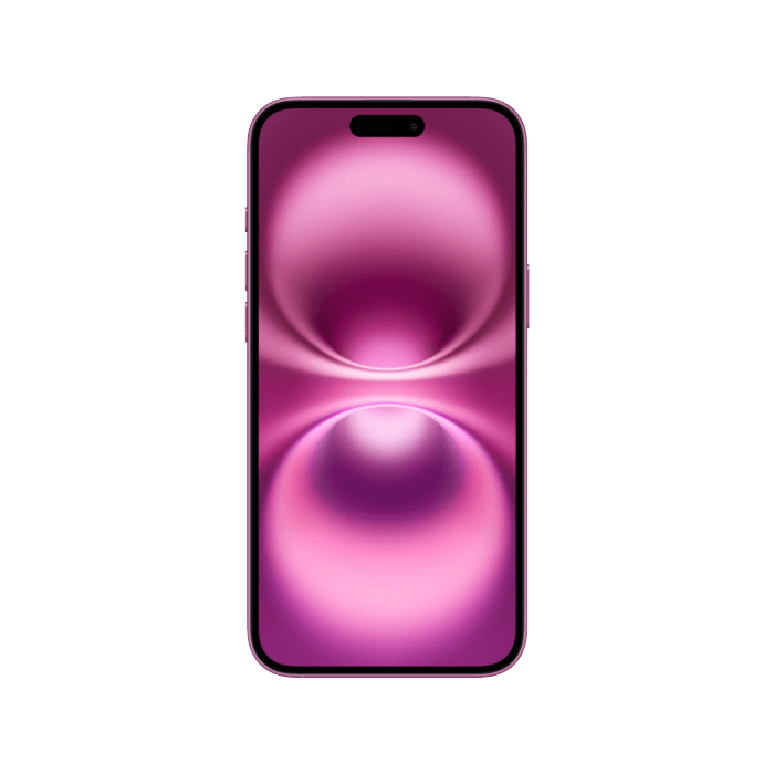 Silver Oraxxi iPhone 16 Plus with 128GB storage, featuring a large screen and sleek design.