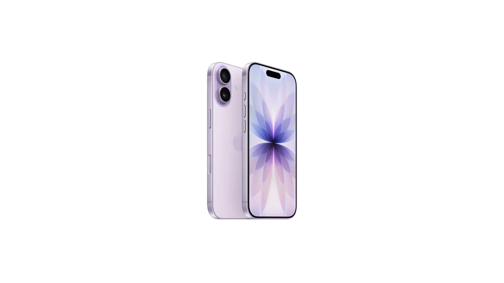 Purple Oraxxi iPhone 17 with 256GB storage, sleek design and modern features, shown from front angle.