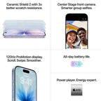 Purple Oraxxi iPhone 17 with 256GB storage, sleek design and modern display, shown from front angle.