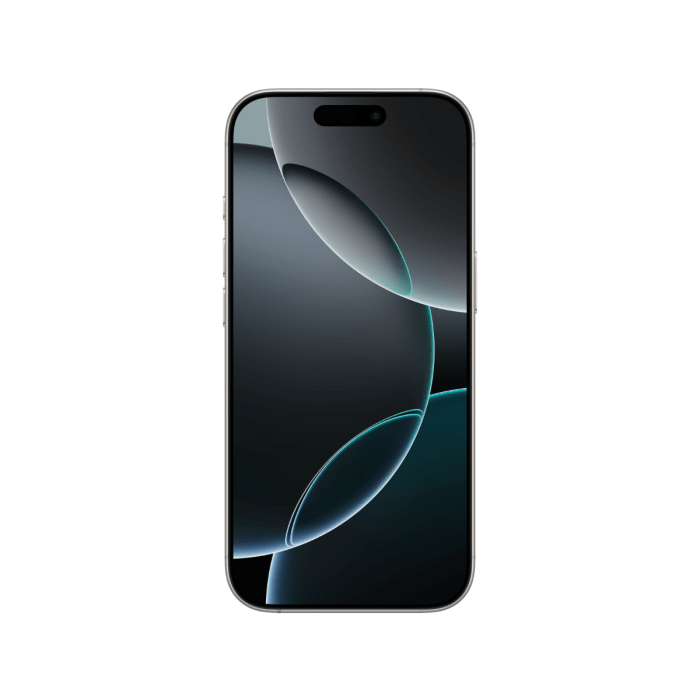 Silver Oraxxi iPhone 16 Pro with 256GB storage, showing the front display and sleek design.