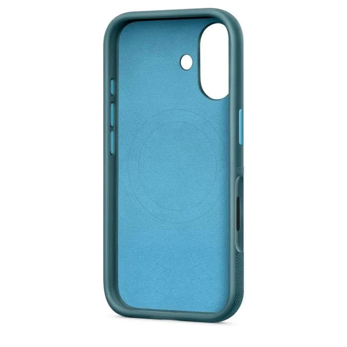 Blue Oraxxi Beats Rugged Case with MagSafe and camera control for iPhone 17, showing protective design and textured surface.