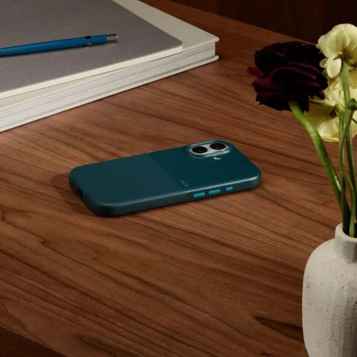 Blue Oraxxi Beats Rugged Case with MagSafe and camera control for iPhone 17, showing the protective design and button access.