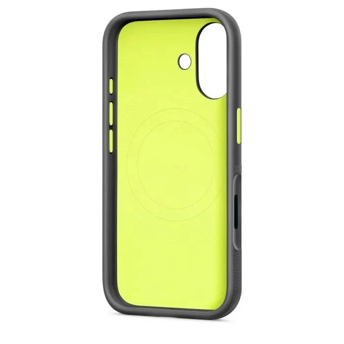 Blue Oraxxi Beats Rugged Case with MagSafe and camera control on iPhone 17, showing rugged design and precise cutouts.