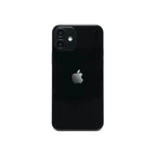 Black Apple iPhone 12 smartphone with dual cameras and edge-to-edge display, branded Oraxxi, shown in a close-up view.