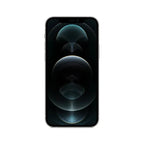 Pre-owned Apple iPhone 12 Pro 128GB in silver, showing front and back views with sleek design and premium finish.