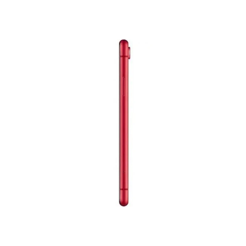 Pre-owned Apple iPhone XR 64GB in red with A-grade condition, shown with screen and back view, by Oraxxi.