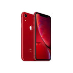 Pre-owned Apple iPhone XR 64GB in red, A grade, showing the front screen and sleek design.