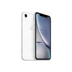 Pre-owned Apple iPhone XR 64GB in white, grade A condition, showing the front and back view of the smartphone.