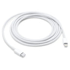 Apple USB-C to Lightning Cable by Oraxxi, 1 meter long, shown connected to devices for fast charging and data transfer.