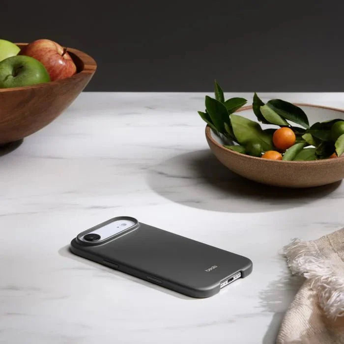 Granite grey Oraxxi Beats case with MagSafe and camera control for iPhone Air, showing the sleek protective design.